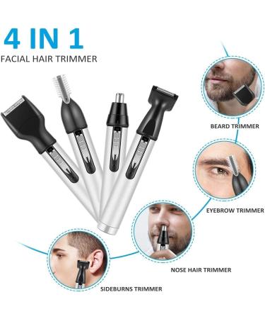USB Rechargeable Nose & Ear Hair Trimmer Electric Eyebrow Groomer with Light | Perfect for Home & Travel - Buy Online on SooperMarket.com