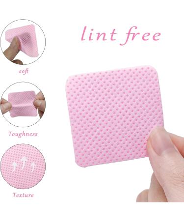 1080PCS Lint Free Nail Wipes - Non-Woven Polish Remover Pads for Nails & Eyelash Extensions - Soft Lint Free Wipes in Pink & White Case - Buy Online on SooperMarket.com