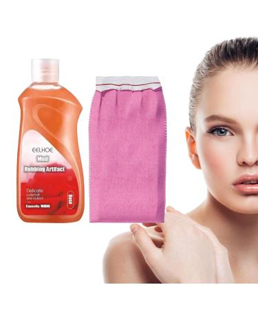 Rubbing Mud Body Scrub | Mud Rubbing Artifact Gel for Skin Brightening Rubbing Mud Gel 100ml for Remove Improve Dullness Even Skin Color Cypreason Rose