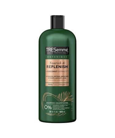 TRESemm Botanique Nourish & Replenish Shampoo for dry hair + Coconut Extract formulated with Pro Style Technology 828 ml Botanique Nourish Shampoo 828 ml (Pack of 1)