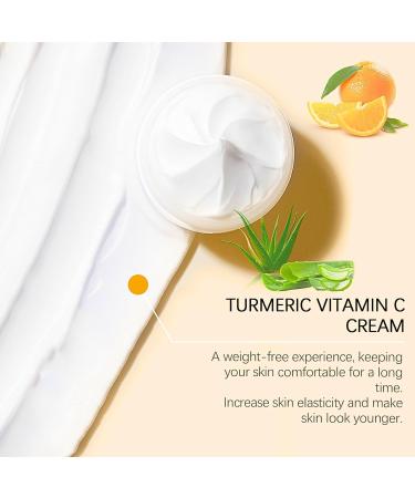 Vitamin C + Turmeric Face Cream Vitamin C Face Moisturiser Anti Aging Face Cream Brightening Night & Day Cream Dark Spot Remover for Face & Body Moisturizing & Smooth & Delicate Skin - Buy Online on SooperMarket.com