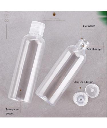 10 Piece Transparent Travel Bottles Set - Refillable Liquid Containers for Lotions & Shampoo with Funnels (50ml & 100ml) - Safe Travel Accessories - Buy Online on SooperMarket.com