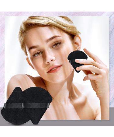 100pcs Black Triangle Powder Puffs - Soft Makeup Sponge for Loose Mineral Body Powder - Velour Cosmetic Foundation Tools - Buy Online on SooperMarket.com
