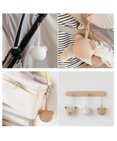 Silicone Pacifier Holder Case | Portable Pacifier Case with Strap | Keeps Pacifier Clean - Coffee Color - Buy Online on SooperMarket.com