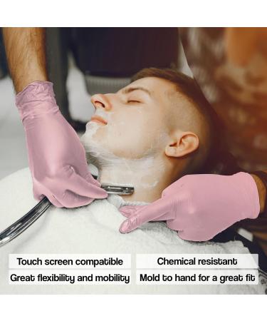 Professional Heavy Duty L3 Level 3 Nitrile Gloves - Latex Free - Large - Box of 100 Pink - Buy Online on SooperMarket.com