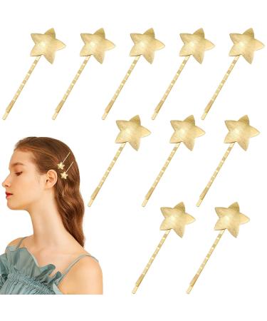 10 Pcs Star Hair Clips Wedding Bridal Bobby Pins Metal Hair Barrettes Non-Slip Hair Clip Sparkling Headpieces Fashion Hair Barrettes for Women and Girls