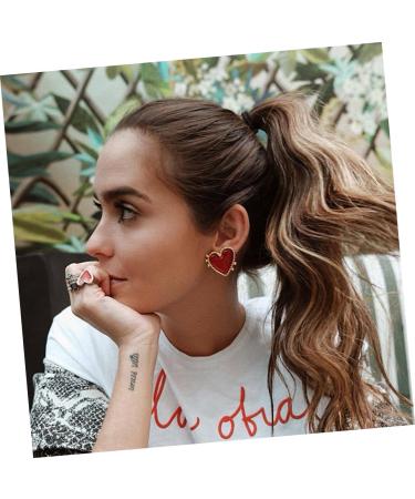Adorainbow 1 Pair Heart Studs Ladies Miss Earring - Buy Online on SooperMarket.com