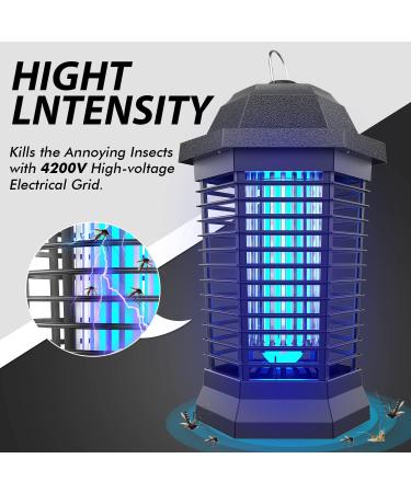 Electric Bug Zapper Mosquito Killer for Home Backyard Patio - Black - Buy Online on SooperMarket.com