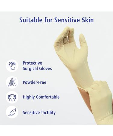 Surgical Gloves - Medium Powder Free Sterile Latex Disposable (50 Pairs) - Meditrade Gentle Skin Superior OP 6.5 - Buy Online on SooperMarket.com