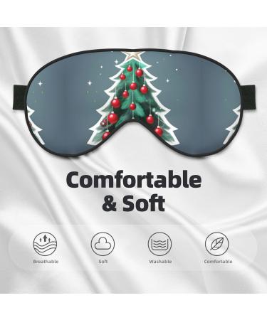 Christmas Tree and Red Ball Print Double-Sided Eye Mask Soft and Light Blocking for Enhancing Sleep Quality - Buy Online on SooperMarket.com