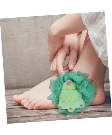 2pcs Christmas Bath Loofah Balls - Exfoliating Mesh Body Scrubber & Sponge for Shower - Fun Cartoon Design - Buy Online on SooperMarket.com