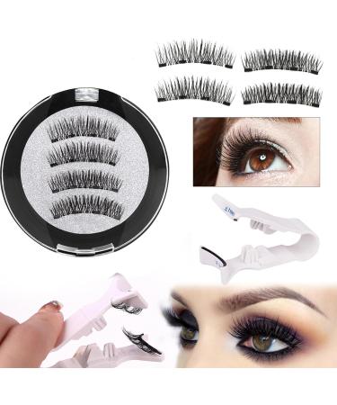 Bexdug Reusable Magnetic Eyelashes - Women False Eyelashes | With Clip Natural Look Magnetic Lashes Magnetic Fake Lashes For Easy Application - Buy Online on SooperMarket.com