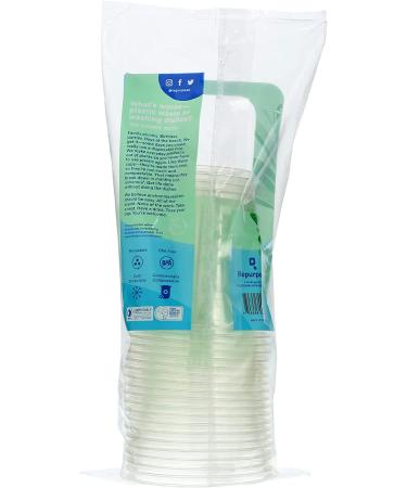 Repurpose Compostable 12 oz Clear Cold Cups - 20 Eco-Friendly Party Cups - Buy Online on SooperMarket.com