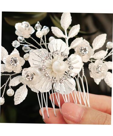 Mikinona Flower Comb Hair Comb for Bride Headpiece for Bride Wedding Bride Hair Comb Bridal Headpiece Bridal Hair Accessory Bridal Hair Accessories Hair Jewelry Wedding Hair Comb - Buy Online on SooperMarket.com