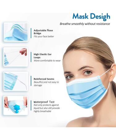 Icoolio OP Masks - Disposable Medical Mouth & Nose Protection - 50 Pieces Blue Face Masks for Optimal Safety - Buy Online on SooperMarket.com