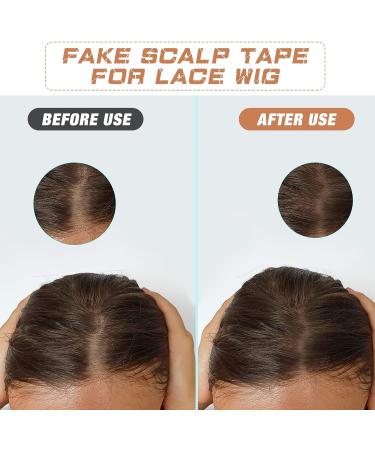 Silicone Fake Scalp Tape for Lace Wigs - Beige, 2 Rolls 1.57x 1.64 yd - Buy Online on SooperMarket.com