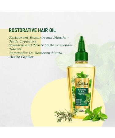 Vatika Afro Naturals Rosemary & Mint Restorative Hair Oil - 100 ml | Balances Soothes & Nurtures Hair With Natural Blend - Buy Online on SooperMarket.com