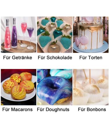 Edible Glitter Set - 12 Colors Tasteless Glitter Powder for Cakes Drinks & Chocolates | 3G Pack - Buy Online on SooperMarket.com