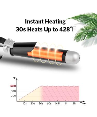 Automatic Hair Curler 1.1inch/28mm Curl Black - Instant Heat Hair Styling Wand - Buy Online on SooperMarket.com