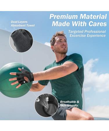 LIFECT Freedom Workout Gloves - Knuckle Weight Lifting Fingerless Gloves for Powerlifting, Gym - Black Medium - Buy Online on SooperMarket.com