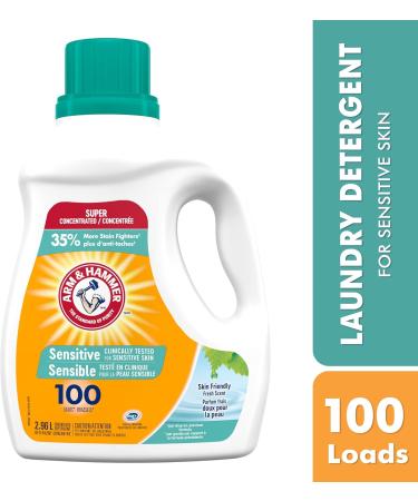 Arm & Hammer Liquid Laundry Detergent for Sensitive Skin Super Concentrated Skin Friendly Fresh Scent 100 Loads 2.96-L - Buy Online on SooperMarket.com