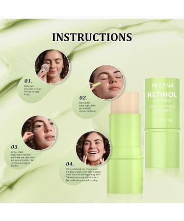 Retinol Eye Cream - Brightening Anti-Aging Eye Stick for Dark Circles & Puffiness | Under Eye Treatment for Men & Women - Buy Online on SooperMarket.com