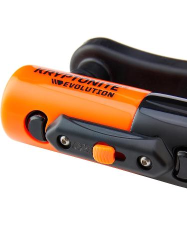 Kryptonite Evolution Compact Disc Lock- Orange 13mm Hardened Steel Shackle with 3 Stainless Steel Keys - Buy Online on SooperMarket.com