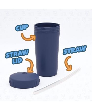 MightyMoe 4-Pack Spill Resistant 10 oz. Straw Cup Set with Silicone Straws - Slate/Blue Gray - Buy Online on SooperMarket.com