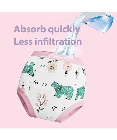 Yufanlili 8 Pack Baby Potty Training Underwear Cotton Toddler Absorbent Training Pants Toddlers Pee Training Diaper Underwear 2T-3T Pink 2-3T Pink - Buy Online on SooperMarket.com