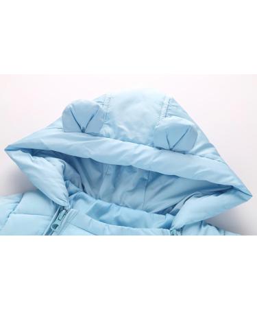 Happy Cherry Baby Hooded Romper Footie Pajamas Bear-light Blue 12-18 Months - Buy Online on SooperMarket.com