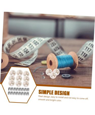 TEHAUX 300 Sets Pearl Claw Nails Tiara Jeans Button Claw Nail Rivets Handmade Rivets Decorative Nails Round - Buy Online on SooperMarket.com