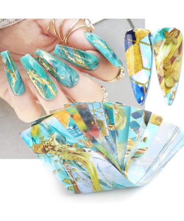 Marble Nail Art Foils Transfer Stickers - Nail Art Supplies for DIY Manicure Design - Buy Online on SooperMarket.com
