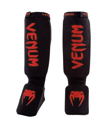 Venum "Kontact" Shin and Instep Guards Black/Red