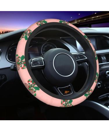 Yyhhaofa Neoprene Steering Wheel Cover - Durable Slip Resistant Easy to Install - Fits Most Cars Suvs Sunflower Seeds and Strawberries Printing - Buy Online on SooperMarket.com