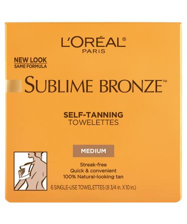 L'Oreal Paris Sublime Bronze Self-Tanning Towelettes for Body - 6 CT - Buy Online on SooperMarket.com