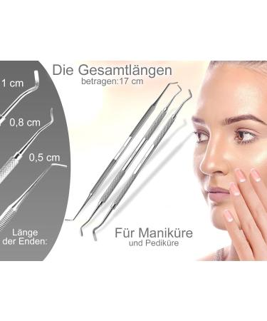 Premium 3 Corners Foot Care Set | Stainless Steel Pedicure & Nail Care Tools with Case | 3-Part Instrument Set for Effective Foot Care - Buy Online on SooperMarket.com