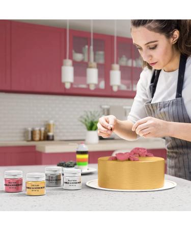 Nomeca Luster Dust Edible Set - 4 Vibrant Colors for Cake Decorating, Baking, and More - Food Grade Shimmer Powder Glitter - 3g/Bottle - Buy Online on SooperMarket.com