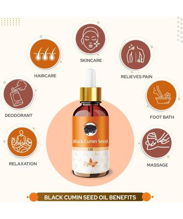 Crysalis Black Cumin Seed (Nigella Sativa) Oil|100% Pure & Natural Undiluted Carrier Oil Organic Standard For Skin & Hair Care|Therapeutic Grade Oil Fights Dry Skin Conditions - 15ML With Dropper 15 ml (Pack of 1) - Buy Online on SooperMarket.com