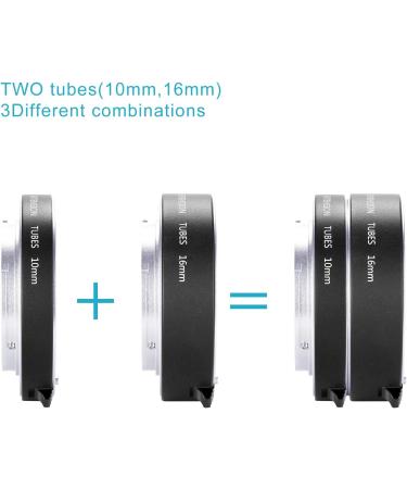 Neewer Metal AF Macro Extension Tube Set for Sony NEX E-Mount Cameras - Buy Online on SooperMarket.com