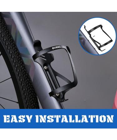 Corki Cycles Bike Bottle Holder - Right & Left Slide-Entry for Racing MTB & E-Bikes - Aluminum Black 2-Pack - Buy Online on SooperMarket.com