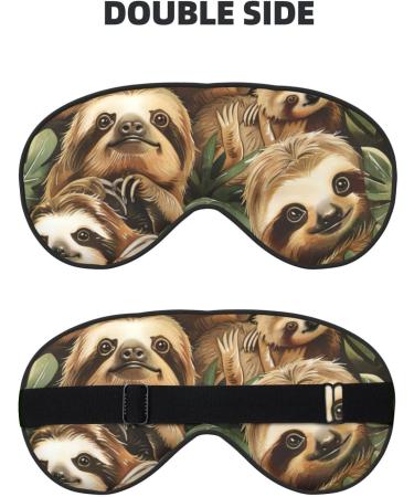 SSIMOO Cute Sloth Soft Sleep Eye Mask | Breathable Travel Eye Patch for Women | Ideal for Relaxation & Sleep - Buy Online on SooperMarket.com