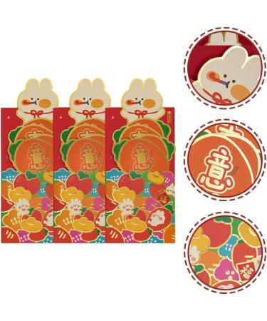 Amosfun 12 Pcs 2023 Red Envelope Lai See Hong Bao Birthday Money Pockets Cash Envelopes Wedding Red Pocket Rabbit Year Red Packets Lucky Money Packets Wedding Money Year Red Envelope Paper - Buy Online on SooperMarket.com