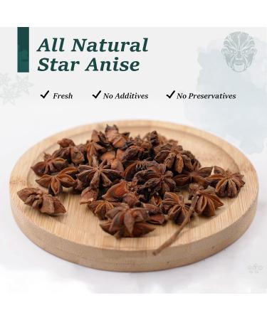 Soeos Star Anise Seeds 6oz (170g) - Non-GMO Verified, Great for Baking and Tea | Chinese Star Anise Pods for Cooking and Tea, Dried Anise Star Spice - Star Anise Bulk - Buy Online on SooperMarket.com
