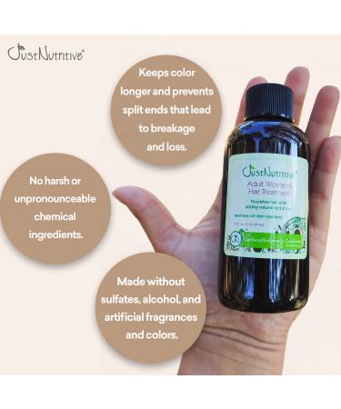 Just Nutritive Women's Hair Treatment Oil - Nourishing & Strengthening for Thinning Hair 4 oz - SLS & Chemical Free Ideal for Hair Loss Regrowth - Buy Online on SooperMarket.com
