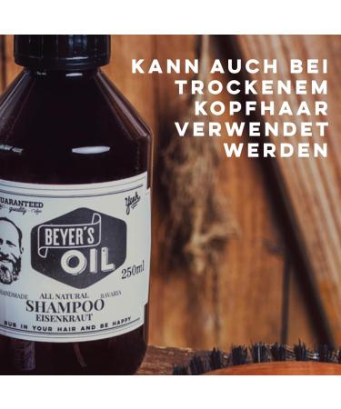 Beyer's Oil Shampoo Verbena 250ml - 100% Natural Beard Care for Soft Smooth Beards - International Shipping Available - Buy Online on SooperMarket.com