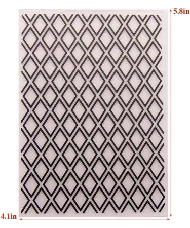 LZBRDY 4.1 x 5.8 Inch Diamond Lattice Layering Plastic Embossing Folder for Scrapbooking and Card Making - Christmas Craft Essential - Buy Online on SooperMarket.com