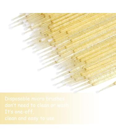 G2PLUS 400PCS Crystal Gold Disposable Micro Applicators for Eyelash Extensions - Perfect for Crafting - Buy Online on SooperMarket.com