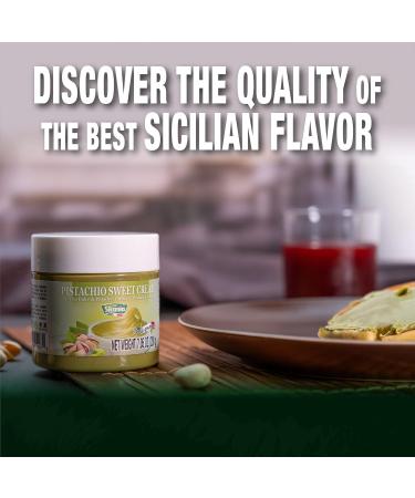 SICANIA Premium Pistachio Cream 7.05 oz - Authentic Italian Gluten-Free Non-GMO Gourmet Spread for Desserts & Pastries - Perfect for Dubai Pistachio Chocolate Bar - Buy Online on SooperMarket.com