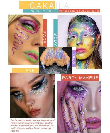 evpct CAKAILA 40 Color Glitter Eyeshadow Palette with Glue Gel - Sparkly Eye Makeup Palette for Women - Buy Online on SooperMarket.com