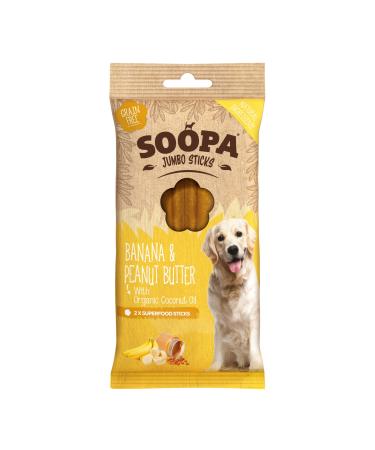 Soopa Banana & Peanut Butter Jumbo Sticks 170gm 1 count (Pack of 1)